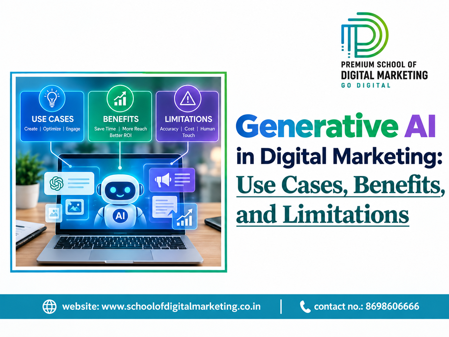 Digital marketer using generative AI for content creation, SEO, advertising and analytics